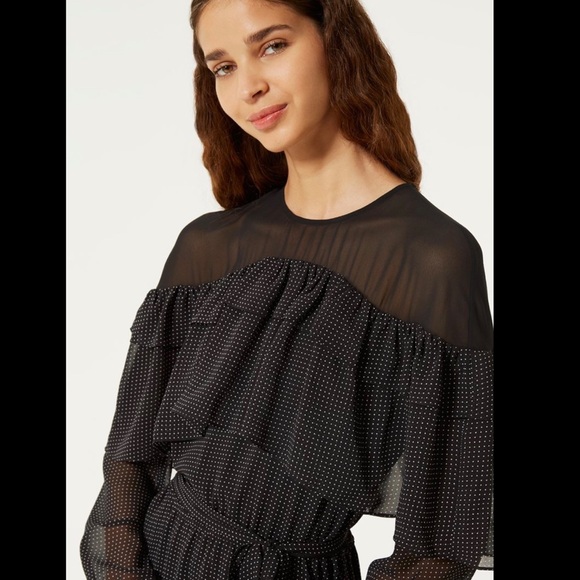 🖤 Portia 🖤 Black & Ivory Polka Dot Dress - Picture 1 of 5